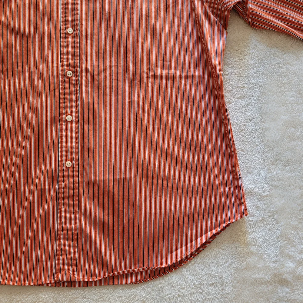 Ralph Lauren Classic Fit Striped Poplin Long-Sleeve Shirt, Men's Size XL - EUC - Picture 2 of 8